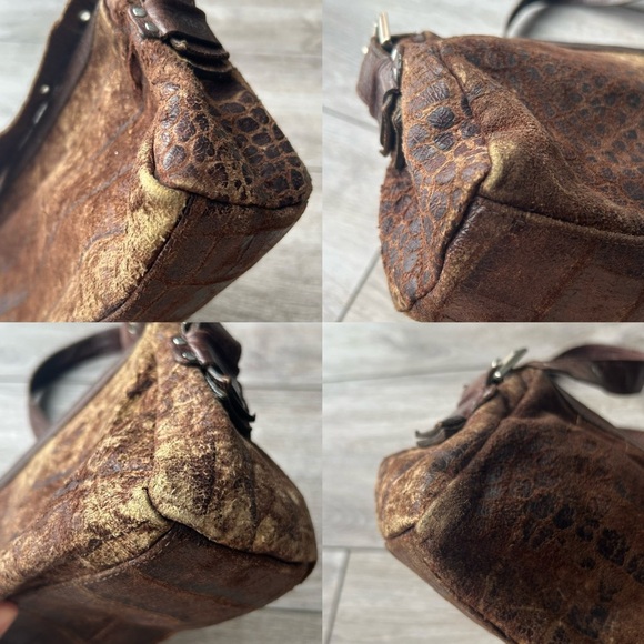 The Trend Italian Leather Animal Skin Mini Duffel Bag - Picture 16 of 16